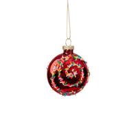 Eglutės žaisliukas Christmas Touch EBD340933, raudona sp., 7.5 cm, 5.5 cm, stiklas