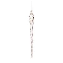 Eglutės žaisliukas Christmas Touch Icicle, balta sp., 30 cm, stiklas