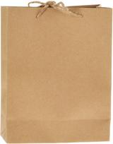 Dovanų maišelis Mažas, 8 cm x 23 cm x 18 cm, ruda sp.