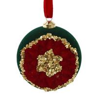 Eglutės žaisliukas Christmas Touch SY25CJHB-415, raudona sp./žalia sp., 8 cm, nbr putplastis