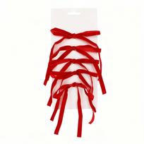 Eglutės žaisliukas Christmas Touch Ribbon, raudona sp., aksomas, 6 vnt.