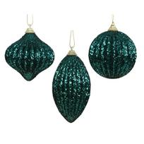 Eglutės žaisliukas Decoris Emerald Glitter, mėlyna sp., polipropilenas (pp)