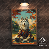 Plakatas „Šuo“ – A1 (59 × 84 cm), su medžio spalvos rėmeliu ir tvirtinimu
