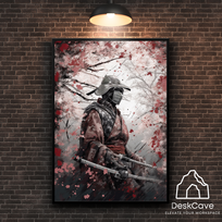 Plakatas „Samurajus“ – A2 (42 × 59 cm), su juodu rėmeliu ir tvirtinimu