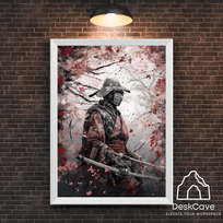 Plakatas „Samurajus“ – A2 (42 × 59 cm), su baltu rėmeliu ir tvirtinimu