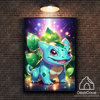 Pokemon Bulbasaur – A3 - 30 × 42 cm, Premium Black