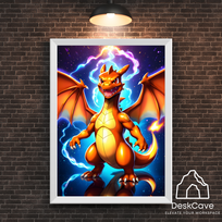 Pokemon Charizard – A2 - 42 × 59 cm, Premium White