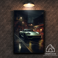 Plakatas „Porsche GT3RS“ – A2 (42 × 59 cm), su juodu rėmeliu ir tvirtinimu