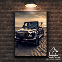 Plakatas „Mercedes-Benz G63“ – A1 (59 × 84 cm), su juodu rėmeliu ir tvirtinimu