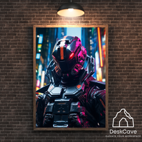 Plakatas „Kibernetinis robotas“ – A3 (30 × 42 cm), su juodu rėmeliu ir tvirtinimu