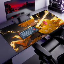 Pelės kilimėlis „Yellow Spark Samurai“ – XL (1200 × 600 mm)