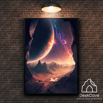 Plakatas „Paslaptingas urvas“ – A3 (30 × 42 cm), su juodu rėmeliu ir tvirtinimu