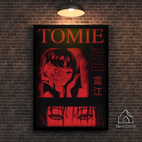 Plakatas „Tomie“ – A1 (59 × 84 cm), su juodu rėmeliu ir tvirtinimu