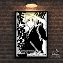 Plakatas „Bleach“ – A2 (42 × 59 cm), su juodu rėmeliu ir tvirtinimu
