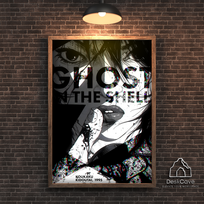 Plakatas „Ghost in the Shell“ – A2 (42 × 59 cm), su juodu rėmeliu ir tvirtinimu