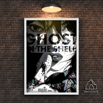 Plakatas „Ghost in the Shell“ – A1 (59 × 84 cm), su baltu rėmeliu ir tvirtinimu