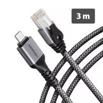 Goobay AXAGON ADE-CM30 USB-C Gigabit Ethernet adapteris su integruotu 3 m CAT6 kabeliu, RJ-45