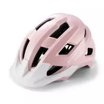 Rockbros LK-67 jaunimo dviračių šalmas su nuimamu skydeliu 54–58 cm, rožinis
