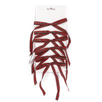 Eglutės žaisliukas Christmas Touch Ribbon, raudona sp./žalia sp., audinys, 6 vnt.