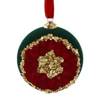 Eglutės žaisliukas Christmas Touch SY25CJHB-415, raudona sp./žalia sp., 8 cm, nbr putplastis