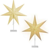 Kalėdinė dekoracija "Žvaigždė" Christmas Touch su LED apšvietimu, 65 cm, balta sp./(spalva/dizainas parenkami atsitiktine tvarka)