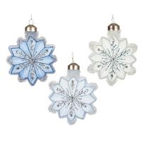 Eglutės žaisliukas Decoris Snowflake, mėlyna sp./(spalva/dizainas parenkami atsitiktine tvarka), stiklas