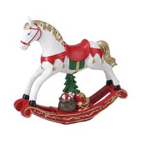 Kalėdinė dekoracija Rocking Horse, 17 cm, ruda sp./balta sp./(spalva/dizainas parenkami atsitiktine tvarka)