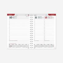 Darbo kalendorius Timer Spirex Day Flex, A5, su gumele, oranžinės spalvos