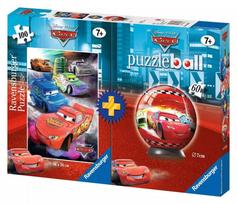 Ravensburger dėlionė + puzzleball® „Disney Pixar Ratai“, 100 + 60 det., nuo 7 m.