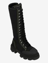 Ganni - Boots Cleated High Canvas Trail - Ilgaauliai batai - Juoda