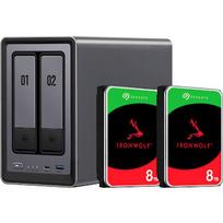 Ugreen DXP2800 + 2x 8TB Seagate IronWolf HDD Bundle, NAS UGRSEA-XP3