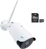 PNI House IP52LR 2MP 1080P belaidės IP kameros komplektas + 128GB PNI MicroSD atminties kortelė su SD adapteriu