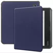 Gioupuey dėklas, suderinamas su Kobo Libra Colour, atverčiamas dėklas, Pu oda + minkštas Tpu dėklas, automatinis miego/pabudimo režimas, 360° apsauga, tamsiai mėlynas