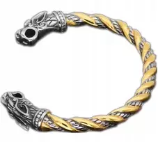 Vikingų apyrankė Nordic aukso ir sidabro spalvos 435