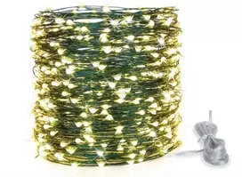 1000LED girlianda, 30metrų ilgio, šiltai baltos spalvos, spalva: geltona