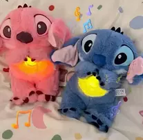 Magy Migdukas STITCH pliušinis žaislas su lopšinės garsais rožinis