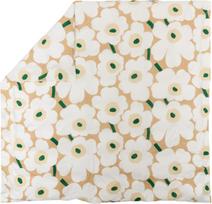 Marimekko Antklodės užvalkalas Unikko 240 x 220 cm, kreminės-smėlio spalvos, medvilninis-lininis