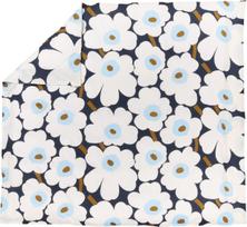 Marimekko Antklodės užvalkalas Unikko 240 x 220 cm, tamsiai mėlynas ir baltas, perkalis