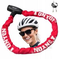 Tonyon Ty715 dviračio grandinės spyna, 120 cm, raudona