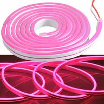Led Neon juosta 12v, 2m, atspari vandeniui, rožinė