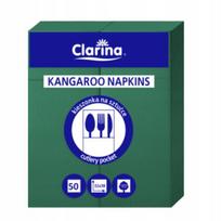 Clarina servetėlės su kišene, 32x38cm, 50 vnt., buteliuko žalios
