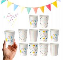 Vienkartiniai popieriniai puodeliai 250ml, 50 vnt. Party Mix