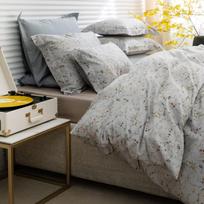 Satino patalynės komplektas HERBARY Light Grey