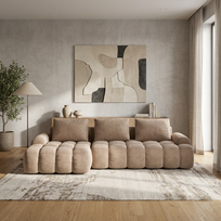 Minkštas kampas Linz - su porankiu (veliūras), 142x275 cm