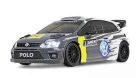 Amewi VW Polo R WRC rally/drift RC automobilis, 4WD, 1:28, RTR, pilkas