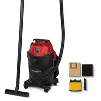 Einhell TC-VC 2555 šlapiojo ir sausojo siurbimo dulkių siurblys, 25 l, juodas/raudonas