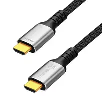 LogiLink CH0122 HDMI kabelis, A/M–A/M, 8K/60 Hz, 48Gbps, metalas, nailonas, juodas/pilkas, 2 m