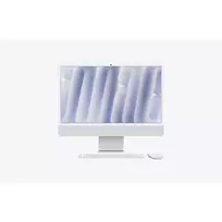 Apple iMac 24-inch Z1EH su M4 10 branduolių CPU, 10 branduolių GPU, 24GB RAM, 256GB SSD, macOS, sidabrinis, vokiška klaviatūra