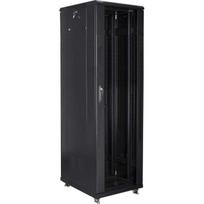 Lanberg Serverių spinta FF01-8842-12B-KPL, 42U, 800 kg, IP20, juoda, plienas, grūdintas stiklas, su ratukais, su užraktu, išardoma