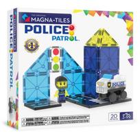 Magna-Tiles Magnetinis konstruktorius Policijos patrulis 252020MT, 20 vnt., 3 pak., amžius 3-6, 7-9, 10+, baterijos nereikalingos
